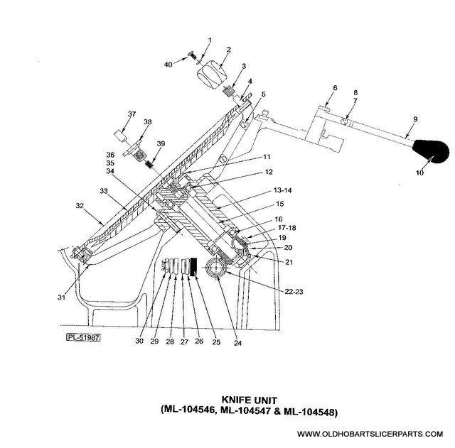 HOBART 1612E,1712E KNIFE ASSY PHOTO